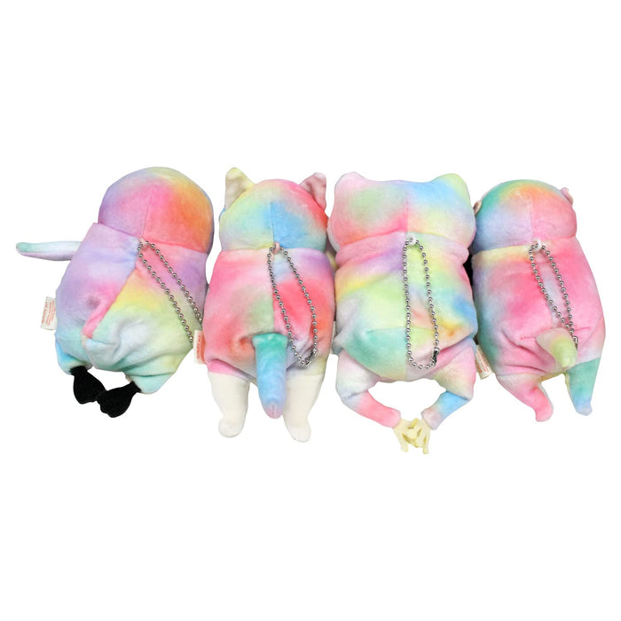 Shinada Global Mochi Kawauso Mini Rainbow Otter Plush Toy 7x5x14cm- Japan Figure Store - #1 Bring To You The Best Japanese Goods