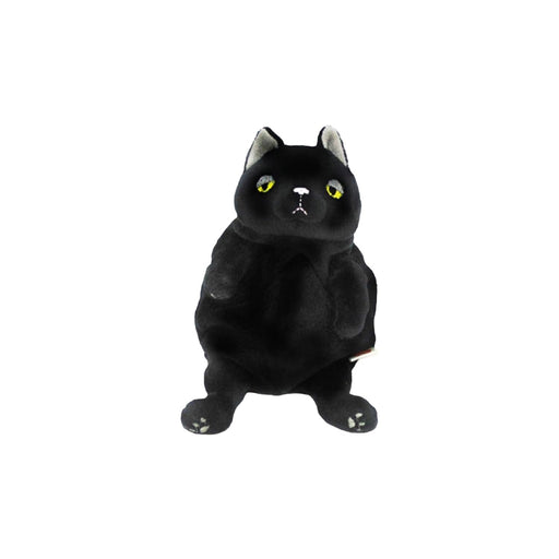 Shinada Global Mochi Neko Black Small Plush Cat 10x10x17 cm - Mone-0168B- Japan Figure Store - #1 Bring To You The Best Japanese Goods