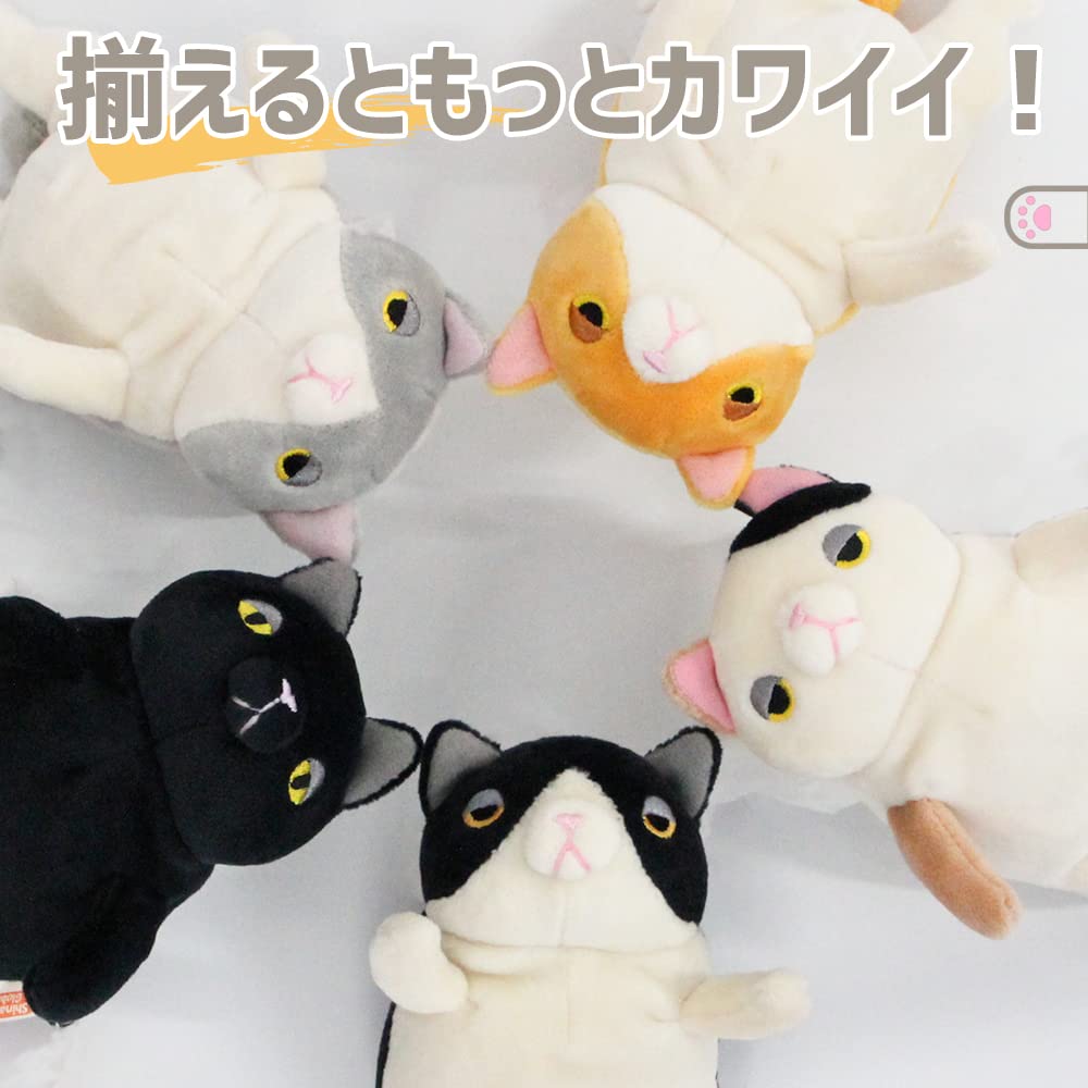 Shinada Global Mochi Neko Mini Plush Cat 7X5X14cm - Mochi Series Animal Toy- Japan Figure Store - #1 Bring To You The Best Japanese Goods