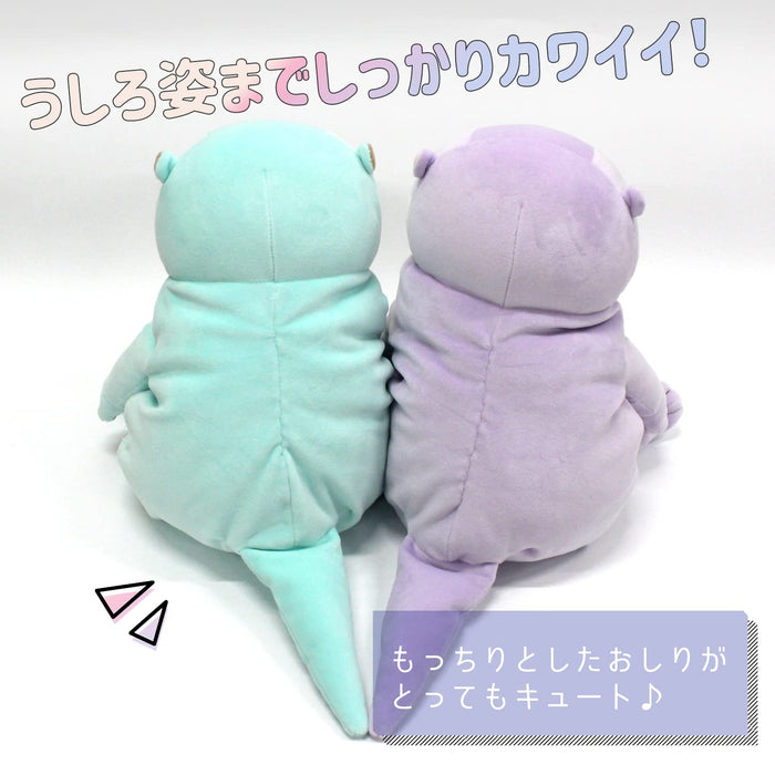 Shinada Global Mochi Otter Pastel Lavender Large Plush Toy 22x22x30cm- Japan Figure Store - #1 Bring To You The Best Japanese Goods