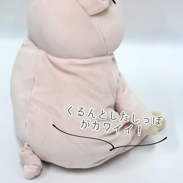 Shinada Global Mini Mochi Pig Plush Toy Pink 7x5x14cm - Mochi Series- Japan Figure Store - #1 Bring To You The Best Japanese Goods