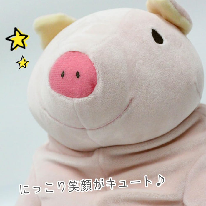 Shinada Global Mini Mochi Pig Plush Toy Pink 7x5x14cm - Mochi Series- Japan Figure Store - #1 Bring To You The Best Japanese Goods