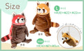 Shinada Global Mochi Series Mini Red Panda Plush Toy Gold Brown 7x5x14 cm- Japan Figure Store - #1 Bring To You The Best Japanese Goods