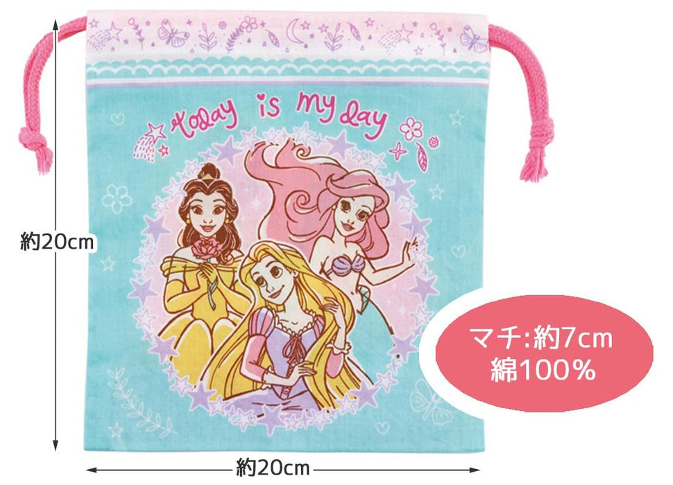Skater Disney Princess 2-Piece Gusseted Lunch Drawstring Bag Kb64Wn-A- Japan Figure Store - #1 Bring To You The Best Japanese Goods