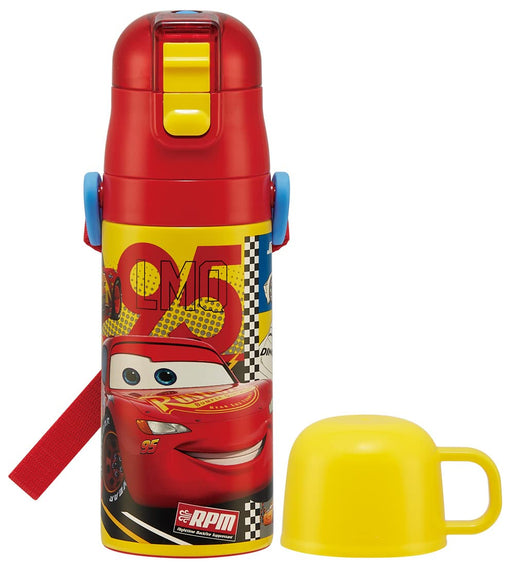 Skater Disney Cars 22 Boys Stainless Steel Kids Water Bottle-Cup Combo 350ml- Japan Figure Store - #1 Bring To You The Best Japanese Goods
