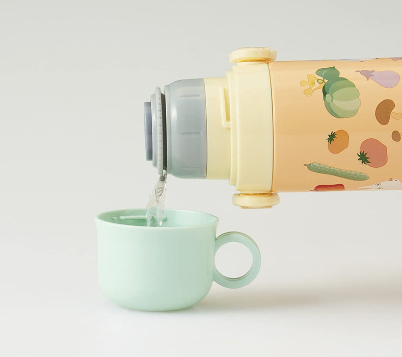 Skater Totoro Kids Water Bottle Stainless Steel 570ml with Cup Ghibli Vegetable Colors- Japan Figure Store - #1 Bring To You The Best Japanese Goods