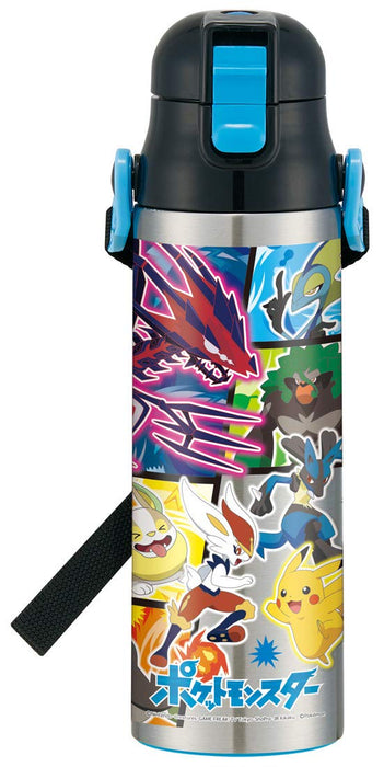 Skater 580ml Stainless Steel Children's Water Bottle with Cup Pokemon 21 Design- Japan Figure Store - #1 Bring To You The Best Japanese Goods