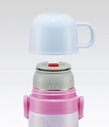 Skater Disney Frozen 2 Stainless Steel Kids Water Bottle with Cup 430ml - SKDC4-A- Japan Figure Store - #1 Bring To You The Best Japanese Goods