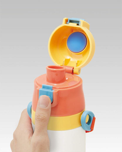 Skater Snoopy Retro 430ml 2-Way Stainless Steel Water Bottle with Cup for Children- Japan Figure Store - #1 Bring To You The Best Japanese Goods