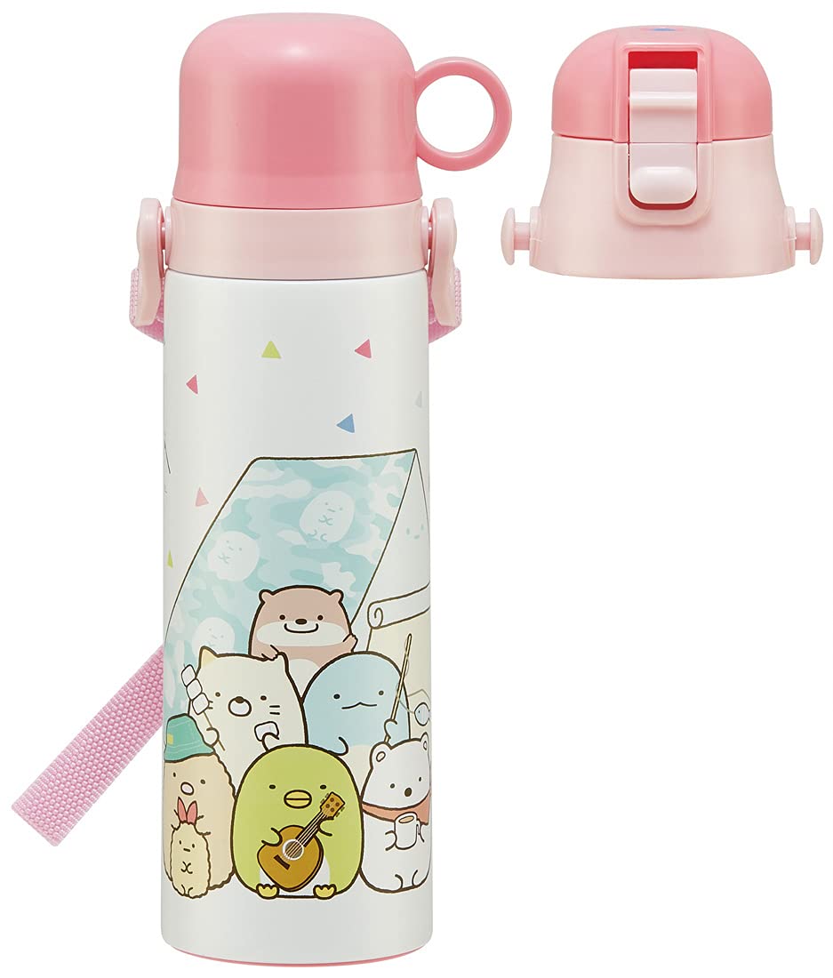 Skater Sumikko Gurashi 2-Way Stainless Steel Water Bottle with Cup for Children 570ml Skdc6- Japan Figure Store - #1 Bring To You The Best Japanese Goods