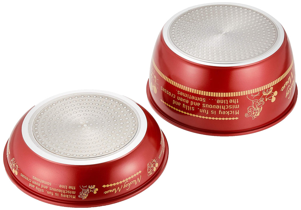 Skater Disney Mickey 4-Piece Cookware Set - 20cm Pot Frying Pan Glass Lid with Removable Handles- Japan Figure Store - #1 Bring To You The Best Japanese Goods