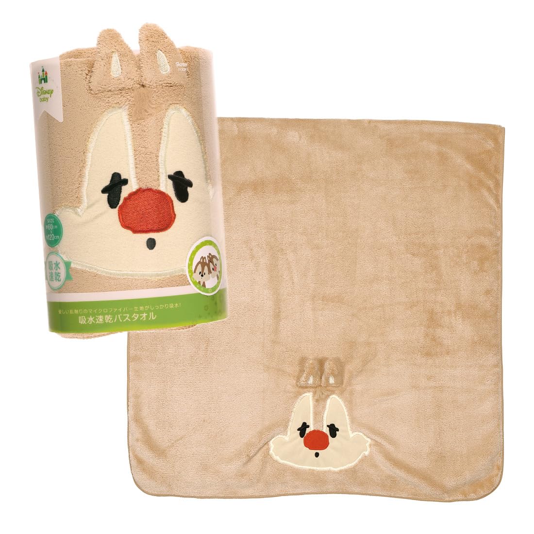 Skater Quick-Drying Absorbent Bath Towel Disney Dale Design Size 60x120cm- Japan Figure Store - #1 Bring To You The Best Japanese Goods