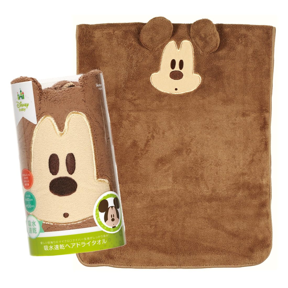 Skater Disney Mickey Mouse Quick-Drying Hair Towel 40x100cm Absorbent - TOH1-A- Japan Figure Store - #1 Bring To You The Best Japanese Goods