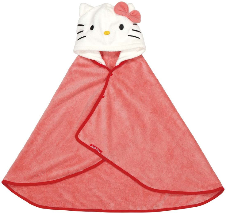 Skater Hello Kitty Quick-Drying Hooded Bath Poncho Sanrio 108cm x 92cm- Japan Figure Store - #1 Bring To You The Best Japanese Goods