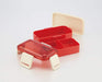 Skater Retro French Orange Red 2-Tier Lunch Box 600ml with Ag+ Antibacterial Feature- Japan Figure Store - #1 Bring To You The Best Japanese Goods