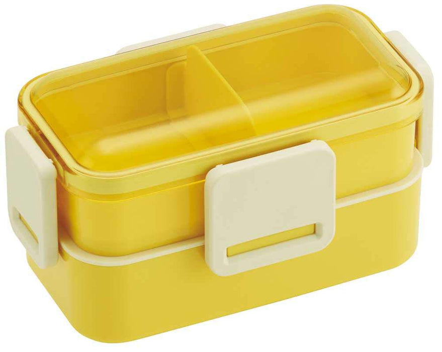 Skater Ag+ Antibacterial Retro French Yellow 2-Tier 600ml Lunch Box Made in Japan- Japan Figure Store - #1 Bring To You The Best Japanese Goods