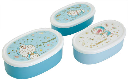 Skater Doraemon Antibacterial Storage Containers Pastel Set of 3 860ml Made in Japan- Japan Figure Store - #1 Bring To You The Best Japanese Goods