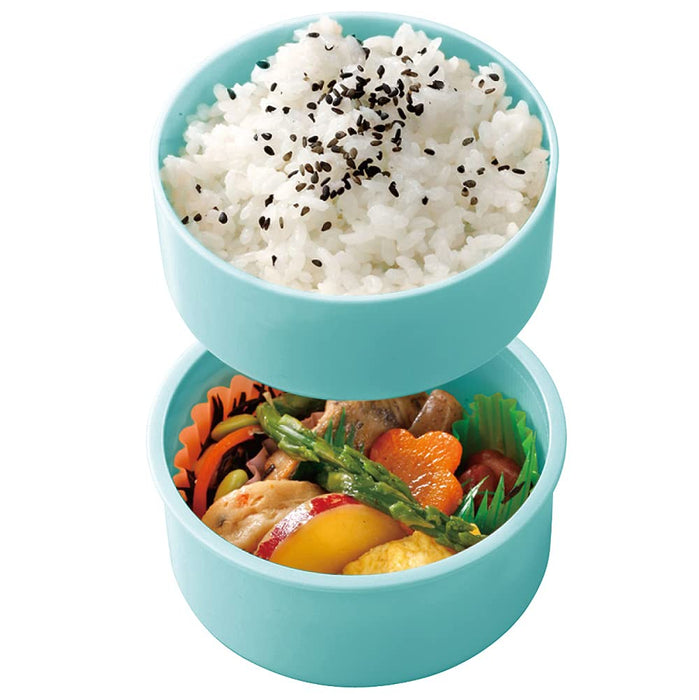 Skater 2 Tier Round Lunch Box 500ml Hangyodon Sanrio Ag+ Silver Ion Antibacterial Made In Japan- Japan Figure Store - #1 Bring To You The Best Japanese Goods