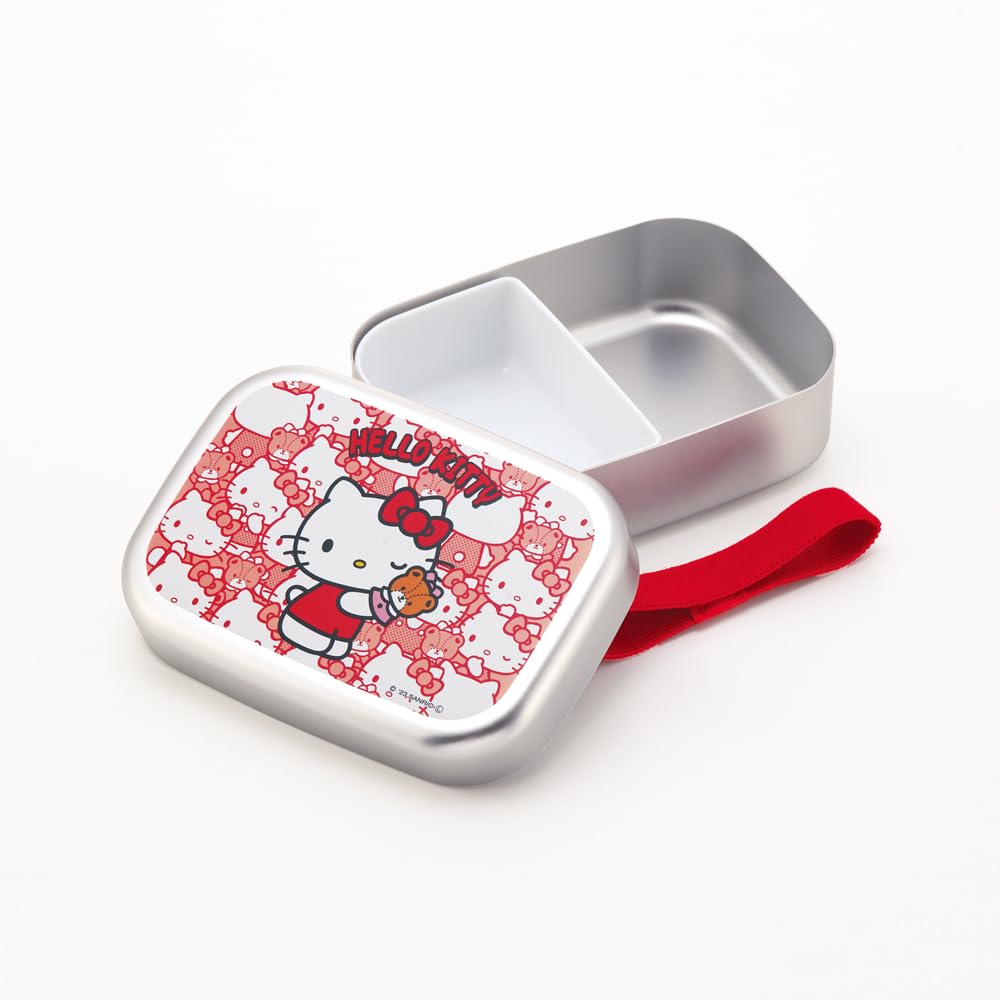 Skater Hello Kitty Aluminum Lunch Box 370Ml with Belt for Kids Japan Made- Japan Figure Store - #1 Bring To You The Best Japanese Goods