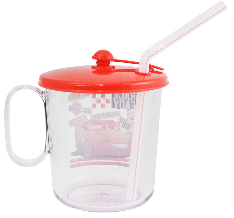 Skater Disney Cars Antibacterial Ag+ Straw Cup with Cap Made in Japan- Japan Figure Store - #1 Bring To You The Best Japanese Goods