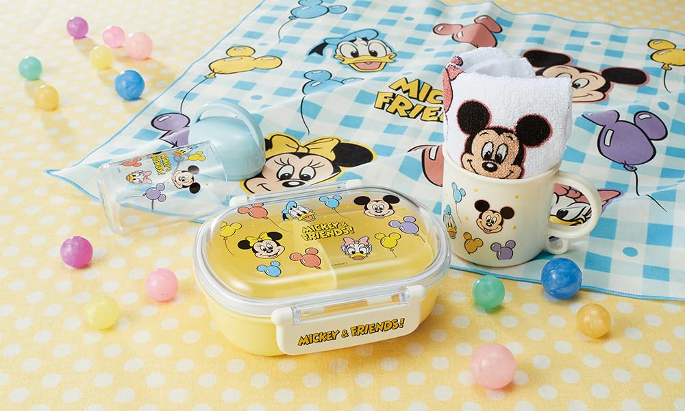 Skater Antibacterial Hand Towel Set with Case 32x30.5cm Disney Mickey Friends