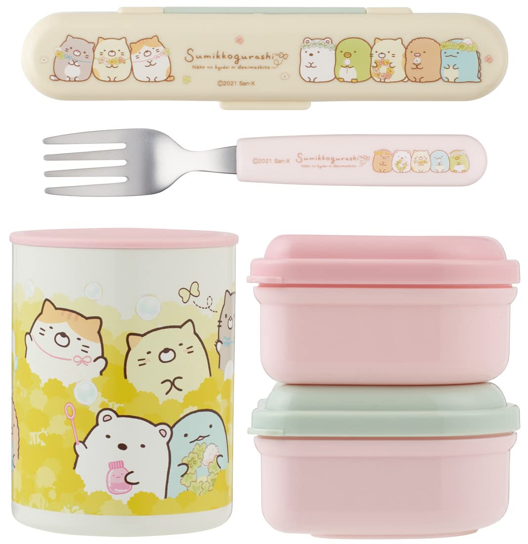 Skater Sumikko Gurashi Cat Brothers Insulated Lunch Box Antibacterial 560Ml- Japan Figure Store - #1 Bring To You The Best Japanese Goods