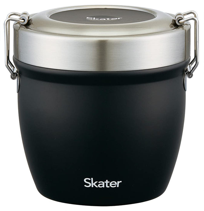 Skater 550Ml Black Stainless Steel Insulated Lunch Box in Rice Bowl Shape- Japan Figure Store - #1 Bring To You The Best Japanese Goods