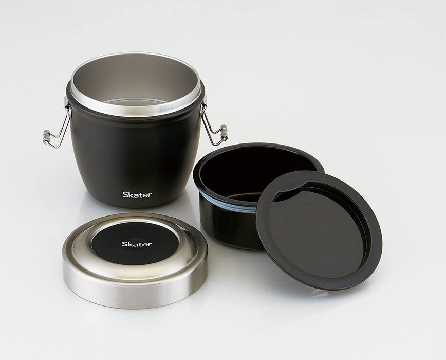 Skater 550Ml Black Stainless Steel Insulated Lunch Box in Rice Bowl Shape- Japan Figure Store - #1 Bring To You The Best Japanese Goods