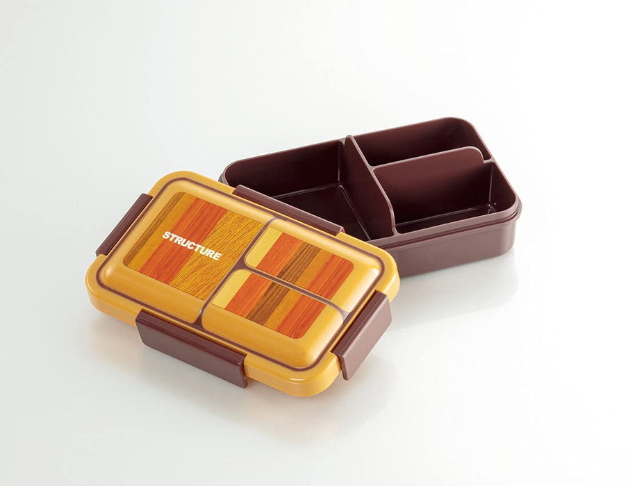 Skater 550ml Light Brown Wood Grain Soft Lunch Box with 4-Point Lock - Women's Antibacterial Gasket- Japan Figure Store - #1 Bring To You The Best Japanese Goods