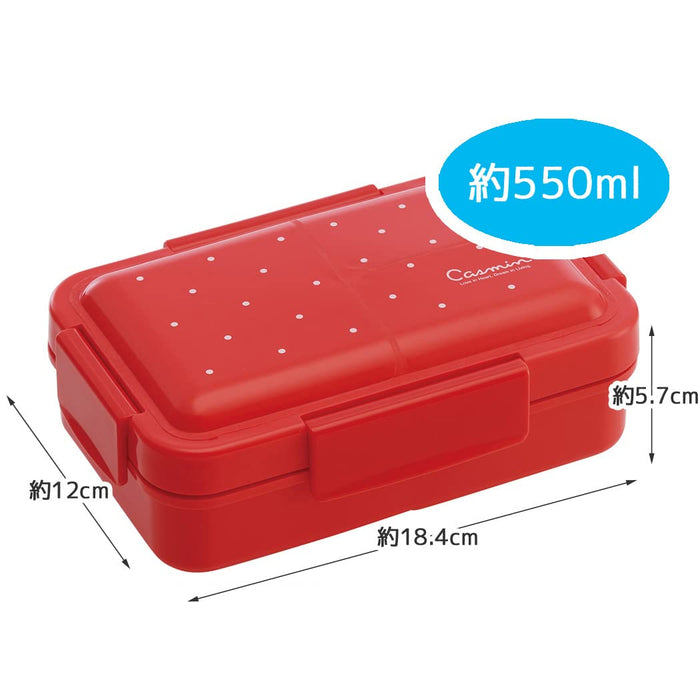 Skater Casmin Red Lunch Box 550ml - Antibacterial 4-Point Lock Gasket for Women- Japan Figure Store - #1 Bring To You The Best Japanese Goods