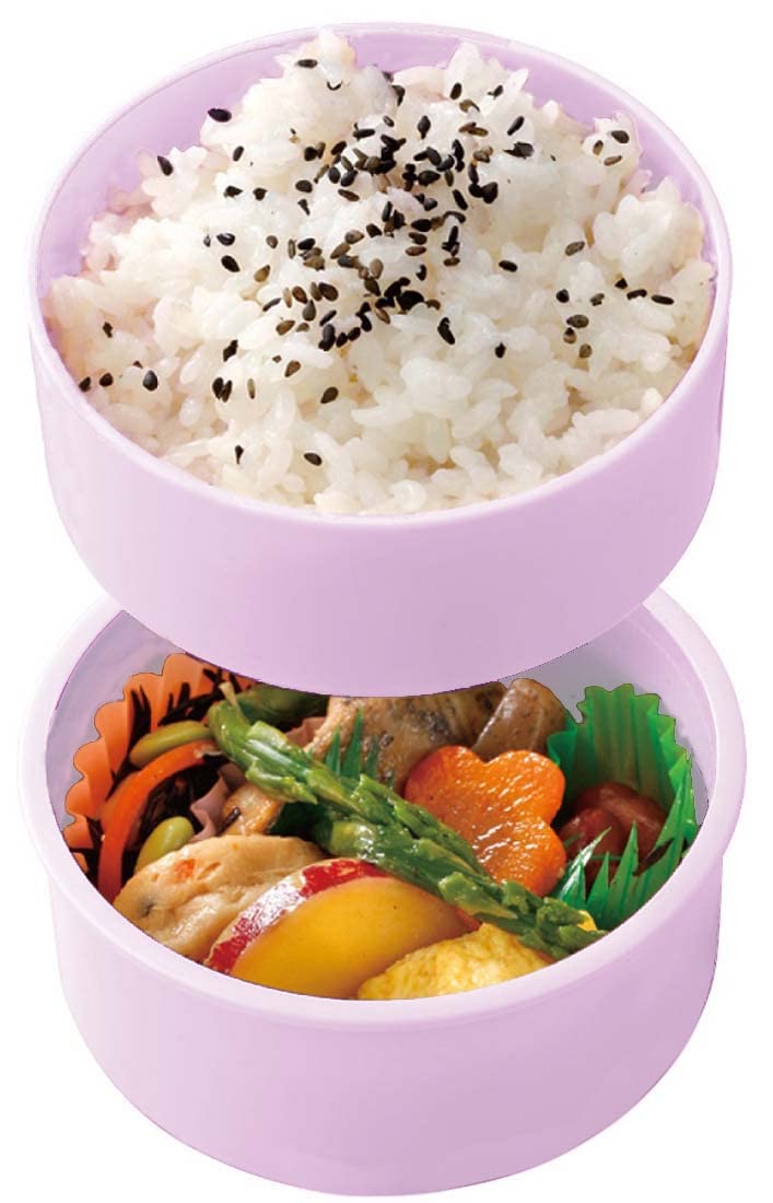 Skater Kuromi 2-Tier Round Lunch Box 500ml Antibacterial Made in Japan- Japan Figure Store - #1 Bring To You The Best Japanese Goods