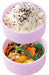 Skater Kuromi 2-Tier Round Lunch Box 500ml Antibacterial Made in Japan- Japan Figure Store - #1 Bring To You The Best Japanese Goods
