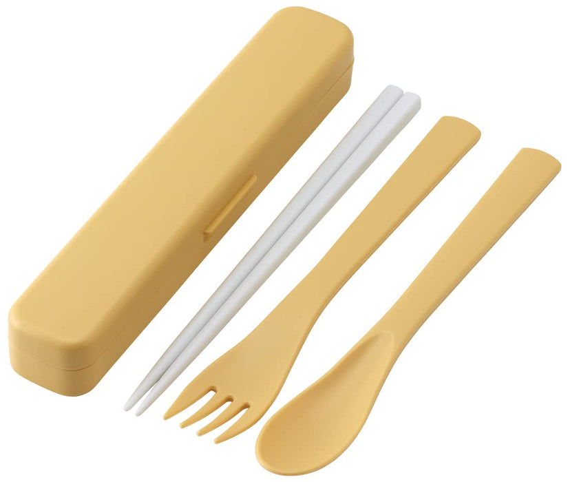 Skater Antibacterial Trio Set -Dull Yellow Chopsticks Spoon Fork - Made in Japan- Japan Figure Store - #1 Bring To You The Best Japanese Goods