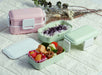 Skater 600Ml 2-Tier Lunch Box with Dome Lid Dull Gray Made in Japan Antibacterial- Japan Figure Store - #1 Bring To You The Best Japanese Goods