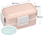 Skater 600ml 2-Tier Lunch Box with Antibacterial Dome-Shaped Lid Dull Pink - Made in Japan- Japan Figure Store - #1 Bring To You The Best Japanese Goods