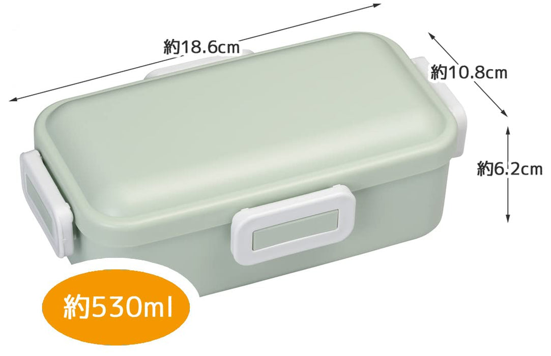 Skater Antibacterial 530ml Lunch Box with Dome Lid Softly Serving Dull Green - Made in Japan- Japan Figure Store - #1 Bring To You The Best Japanese Goods