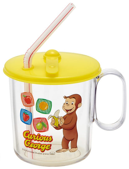 Skater Curious George Antibacterial Straw Cup Made in Japan SKJ6AG-A Model- Japan Figure Store - #1 Bring To You The Best Japanese Goods
