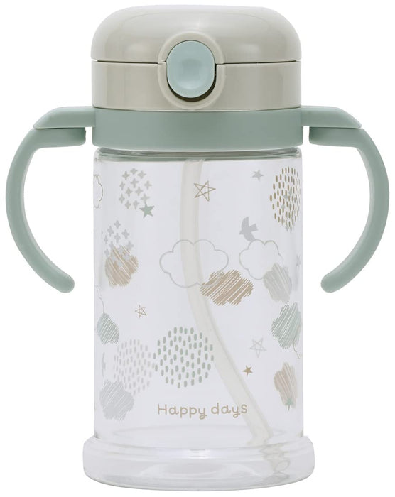 Skater Happy Days Baby Straw Mug 370ml Foldable Handle Shoulder Strap Ages 1+- Japan Figure Store - #1 Bring To You The Best Japanese Goods
