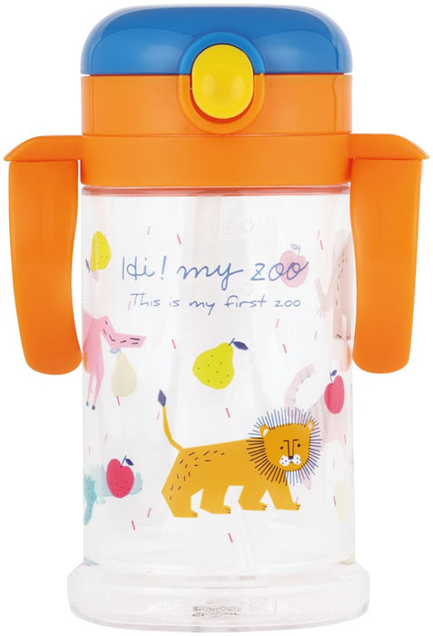 Skater Baby Straw Mug - 370ml High My Zoo 2-Way Type with Foldable Handle & Strap- Japan Figure Store - #1 Bring To You The Best Japanese Goods
