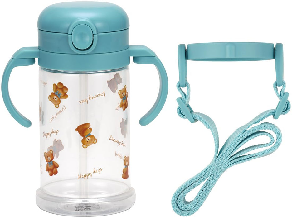 Skater Baby Bear Straw Mug 370ml 2-Way with Foldable Handle & Strap for 1 Year+ Kids Kshw2N-A- Japan Figure Store - #1 Bring To You The Best Japanese Goods