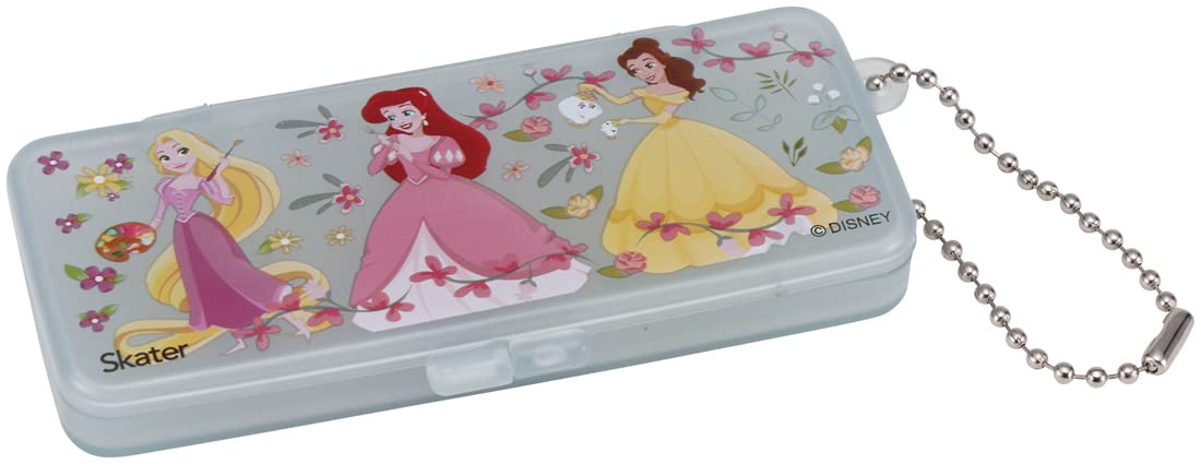 Skater Disney Princess Travel Case - Bandage Medicine and Cotton Swab Holder with Chain Zbmlc1-A- Japan Figure Store - #1 Bring To You The Best Japanese Goods