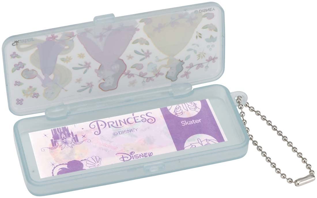 Skater Disney Princess Travel Case - Bandage Medicine and Cotton Swab Holder with Chain Zbmlc1-A- Japan Figure Store - #1 Bring To You The Best Japanese Goods