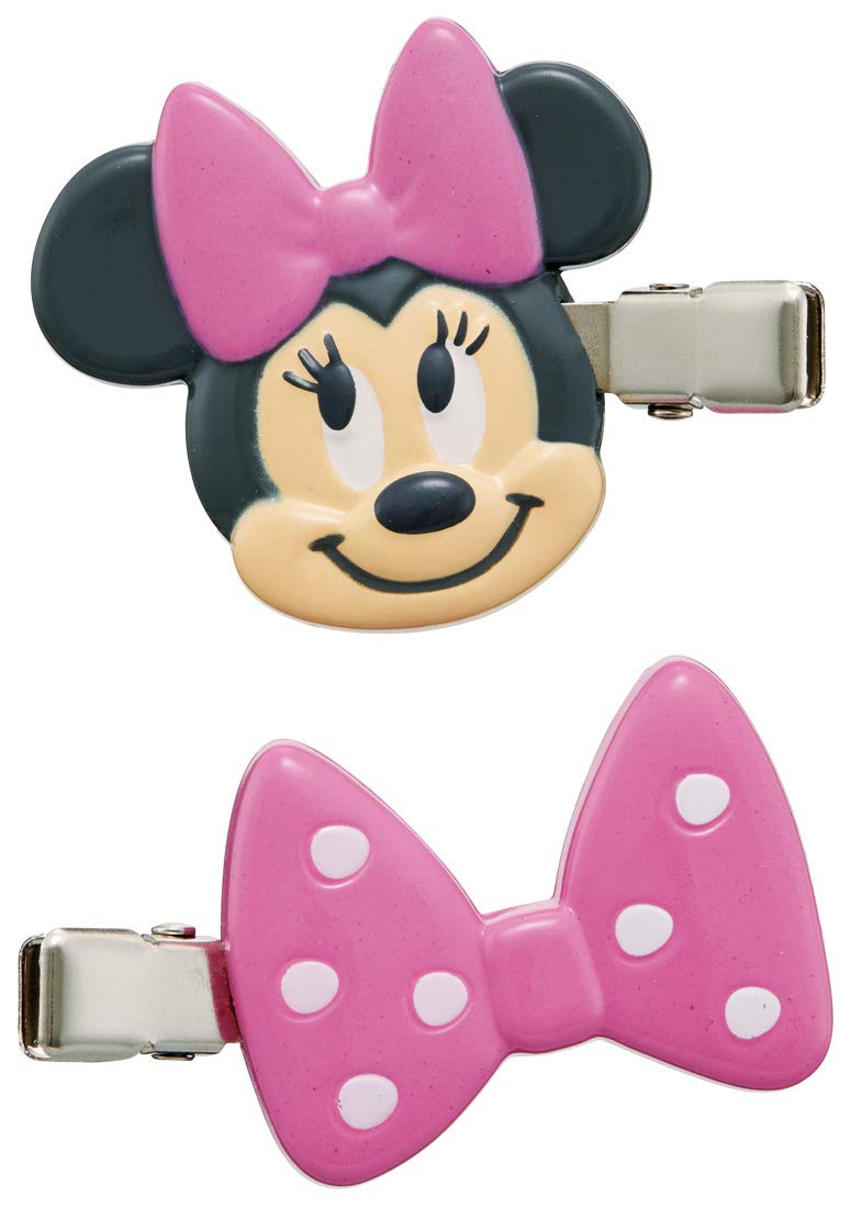 Disney Minnie Mouse Skater Hair Accessory Set of 2 Bangs Clip - Clfh1- Japan Figure Store - #1 Bring To You The Best Japanese Goods