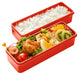 Skater Retro French 2-Tier Bento Lunch Box 630ml with Silicone Lid Orange Red SSLW6 Made in Japan- Japan Figure Store - #1 Bring To You The Best Japanese Goods