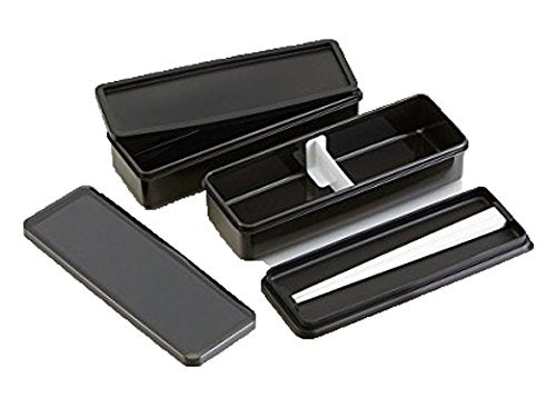 Skater Large Capacity Bento Box 900ml 2 Tiers Black Made in Japan for Men- Japan Figure Store - #1 Bring To You The Best Japanese Goods