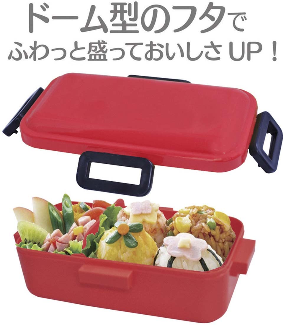 Skater Cherry Red Bento Box 530ml with Dome Lid Softly Served and Antibacterial Women's Made in Japan- Japan Figure Store - #1 Bring To You The Best Japanese Goods