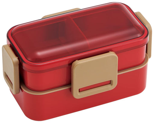 Skater 600ml Cherry Red Bento Box with Domed Lid 2 Tiers Antibacterial Softly Served for Women Made in Japan- Japan Figure Store - #1 Bring To You The Best Japanese Goods