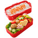Skater 600ml Cherry Red Bento Box with Domed Lid 2 Tiers Antibacterial Softly Served for Women Made in Japan- Japan Figure Store - #1 Bring To You The Best Japanese Goods
