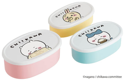 Skater Chiikawa Bento Box Set 860ml 3 Sealed Storage Containers Made in Japan- Japan Figure Store - #1 Bring To You The Best Japanese Goods