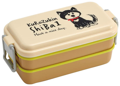Skater 660ml Skater Bento Box - Black Shiba Inu Enamel-Style Lunch Box - Penw7- Japan Figure Store - #1 Bring To You The Best Japanese Goods
